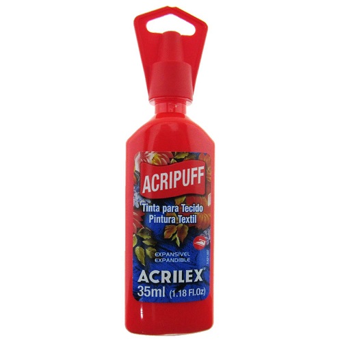 Pintura para Tela Expandible Acripuff de Acrilex Tubo 35 ml, Torrico