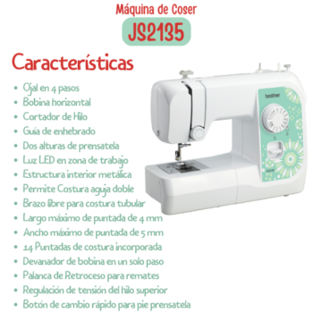 Máquina de Coser Recta JS2135 de Brother - Imagen 3