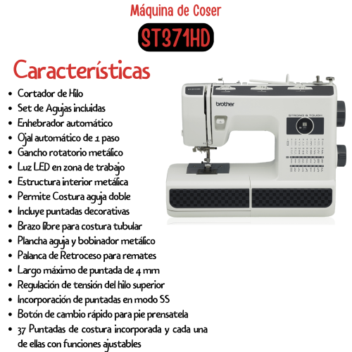 Máquina de Coser Domestic ST371HD de Brother - Imagen 3
